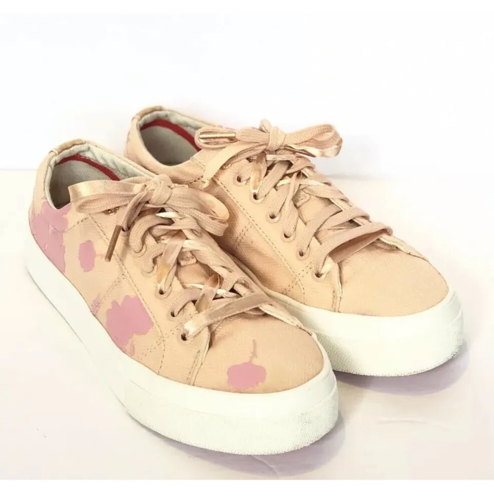 Ted Baker Ephie Sneakers Womens Printed Canvas Platform Shoes Rose Gold Sz 6.5 7